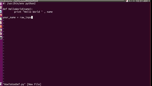 Python2 | Simple Hello World, Using Def and Raw Input смотреть онлайн