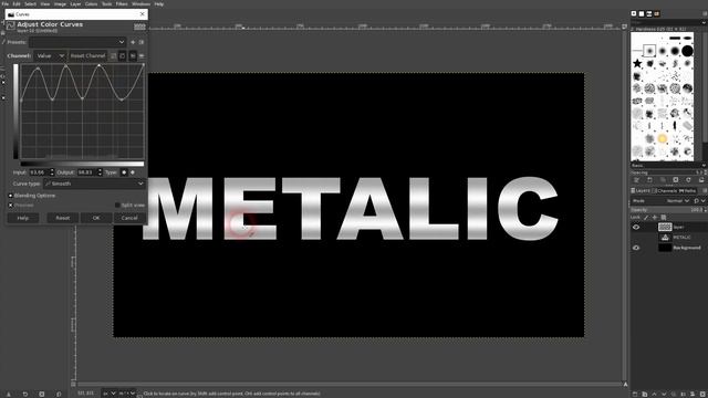 Create a Metalic Text Effect in Gimp смотреть онлайн
