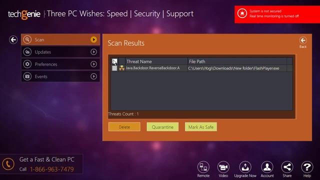 How to remove Java.Backdoor.ReverseBackdoor.A from your computer using TechGenie смотреть онлайн