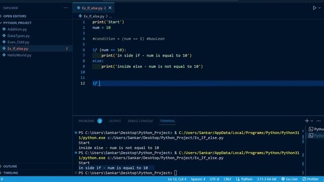 Python If else else if || How to use if else || if else if else in python смотреть онлайн
