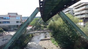 Suspension Railway in Wuppertal Germany Schwebebahn hanging train in germany 2022