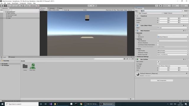 Unity Absolute Beginners 1: How to make a bouncing cube. смотреть онлайн