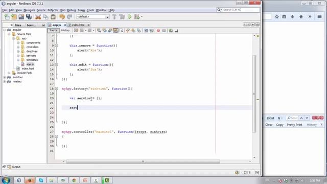 036 - AngularJS cơ bản - using factory to create a service смотреть онлайн