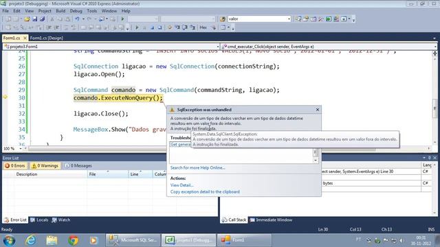 131 Inserir e eliminar dados do SQL Server através do C# смотреть онлайн