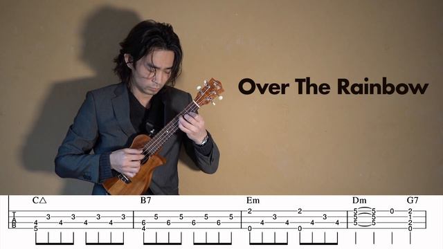 【Tab】Over the Rainbow - solo Ukulele 虹の彼方に - ソロウクレレTAB譜付き 井上直樹 смотреть онлайн