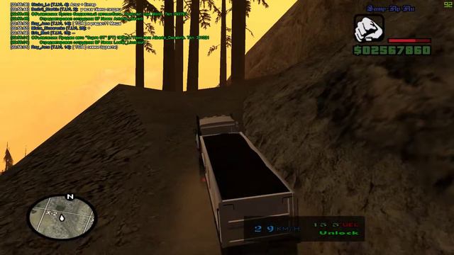 GTA Samp RP. 02 сервер. Попытка заехать на гору с грузом смотреть онлайн