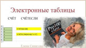 Электронные таблицы. СЧЁТ() и СЧЁТЕСЛИ() в ЕГЭ и ОГЭ по информатике