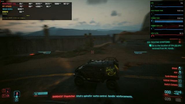 Cyberpunk 2077: Phantom Liberty | AMD Fluid Motion Frames | RX6700XT 12GB + Ryzen 7 5700G + 16GB RA