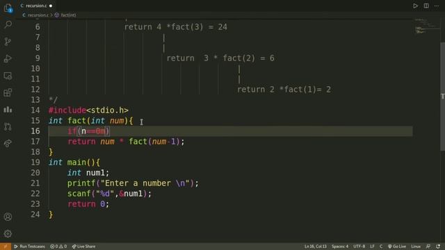 Recursion in C Programming | Recursive Function with example | C Language Tutorial in Hindi смотреть онлайн