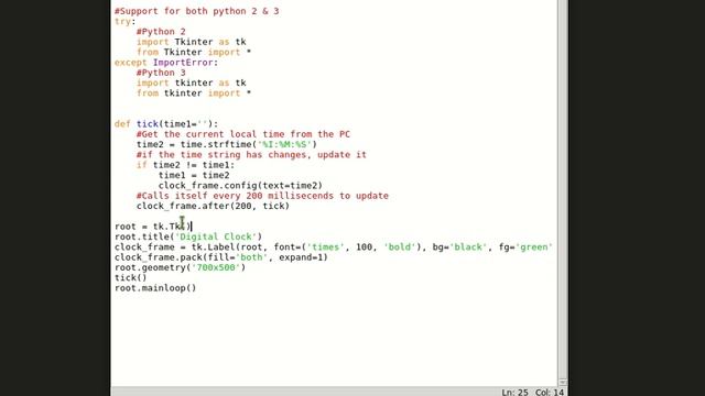 A Digital Clock with Python and Tkinter смотреть онлайн