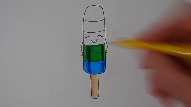 Как ПРОСТО нарисовать МОРОЖЕНОЕ ФРУКТОВЫЙ ЛЕД, Рисуем Просто/746/How TO draw ice CREAM FRUIT ICE смотреть онлайн