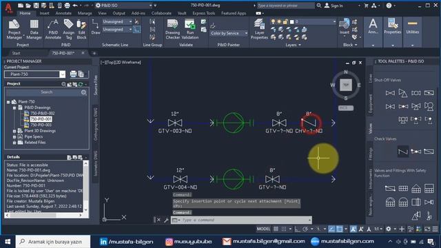 AutoCAD Plant 3D - #6 | P&ID Vana, Fittings, Enstrüman Ekleme, Düzenleme ve Ayarları смотреть онлайн