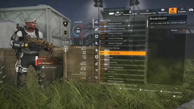 The Division 2 Gatling Gunner LMG Build with Firing Range Footage смотреть онлайн