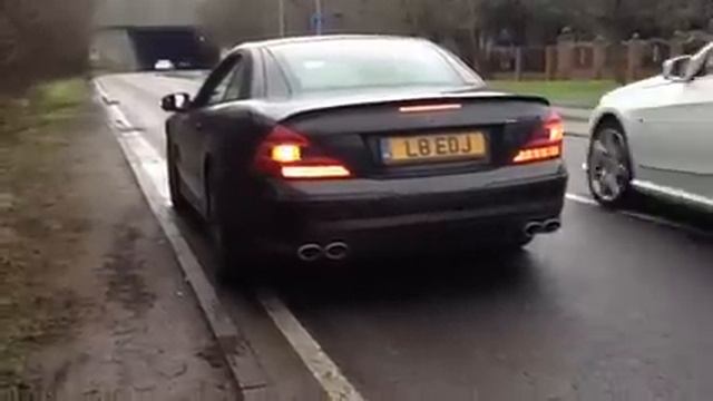 Mercedes SL500 exhaust sound смотреть онлайн