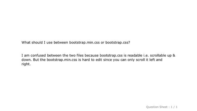 CSS : What is the difference between bootstrap.min.css and bootstrap.css? смотреть онлайн
