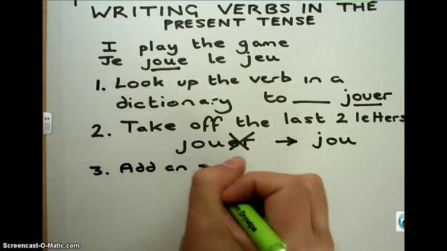 Writing -er verbs in the present tense смотреть онлайн