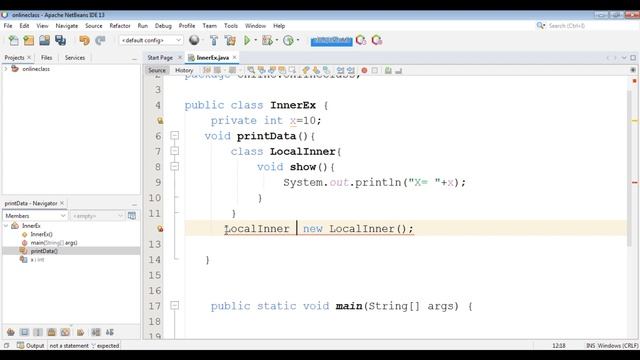 Local inner class in java | Use of local inner class in java | Inner class in java смотреть онлайн