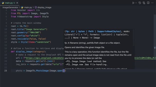 Build an Image Generator with Python & Unsplash API | Tutorial смотреть онлайн