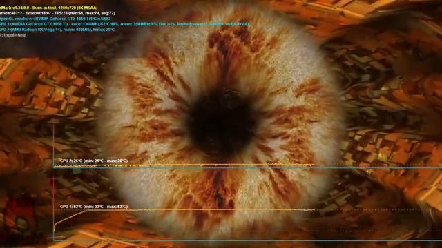 Geeks3D FurMark V1 34 0 0   71FPS, GPU1 Temp 63°C, GPU1 Usage 98% 2023 08 31 17 01 48