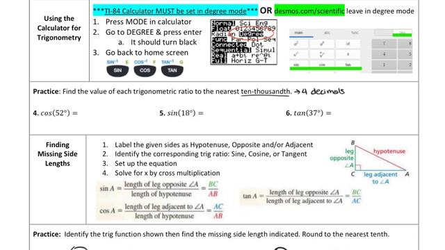 Unit 9 Day 3 - Triangle Trig Ratios смотреть онлайн