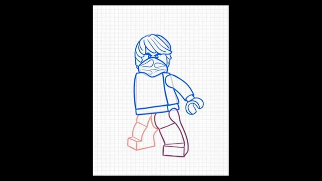 Drawing Cole from LEGO Ninjago / Рисуем Коула из Лего Ниндзяго смотреть онлайн