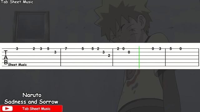Naruto - Sadness and Sorrow Guitar Tutorial смотреть онлайн