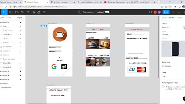 Presentation of mobile app prototype on "figma" смотреть онлайн