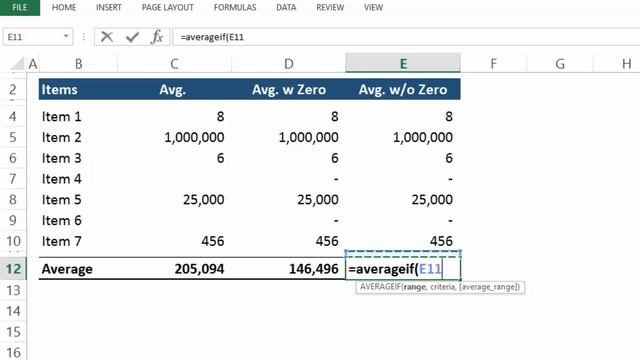 Ignore Zeros When Taking an Average in Excel смотреть онлайн