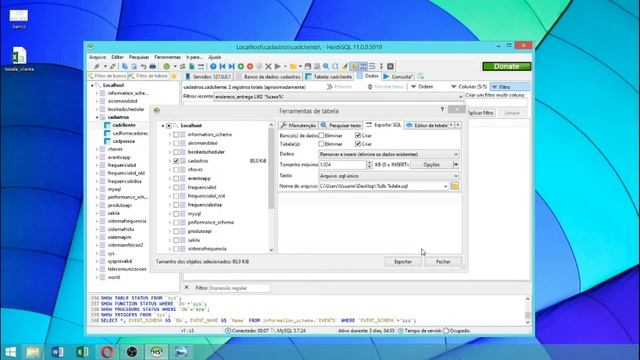HeidiSQL - 09- Backup e importação de bancos de dados смотреть онлайн