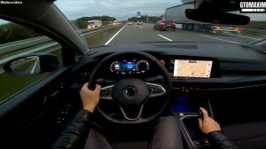 2021 Volkswagen Golf 8 1.0 TSI - POV Test Drive [ Autobahn NO Speed Limit ]