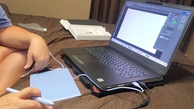 Parblo Ninos N7 Graphic Drawing Tablets Review, Pressure sensitive with Adobe Photoshop смотреть онлайн