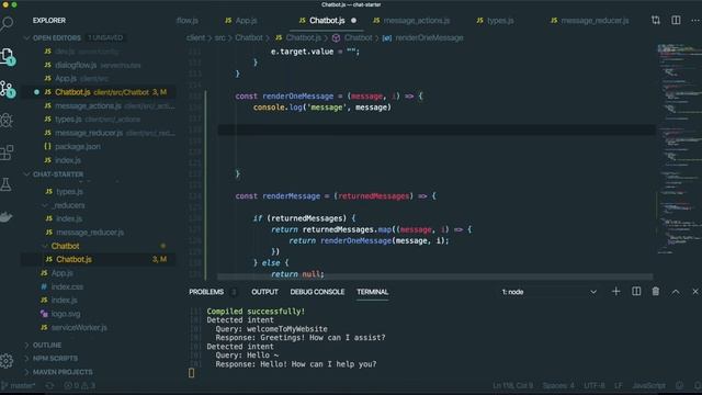Chatbot Clone #9 Populate Message Datas to Chat panel ( Dialogflow, React Project , MERN Stack ) смотреть онлайн