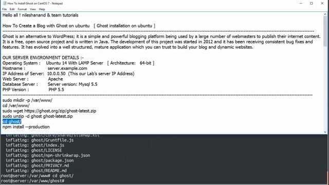 How To Create a Blog with Ghost on ubuntu 14.04 смотреть онлайн