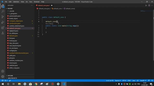 Default Constructor in Java | Java Hindi Tutorial смотреть онлайн