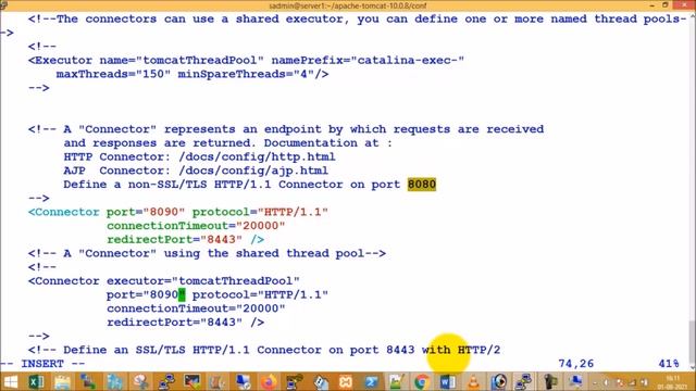 JAVA EE Application Server - Tomcat - 03- How to Change Tomcat Server Default Port No смотреть онлайн