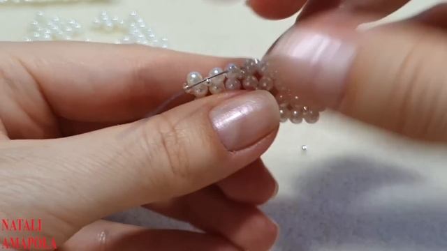 Flat Chenille Stitch/BRACELET/Beaded Bracelet/Pearl Bracelet/Diy Bracelet/Chenille Stitch/Tutorial