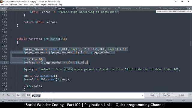Social Website from scratch - Part 109 - Pagination links function | OOP PHP with MYSQL Database смотреть онлайн