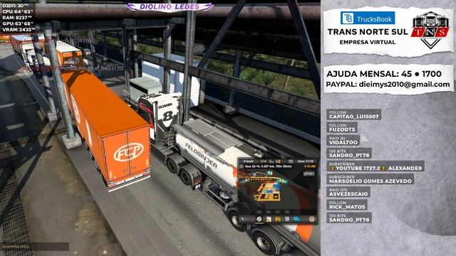 ETS 2 ● COMBOIO ● TRUCKERSMP ● Trans Norte Sul Virtual in Trucksbook ● !tns !pix !gfc смотреть онлайн