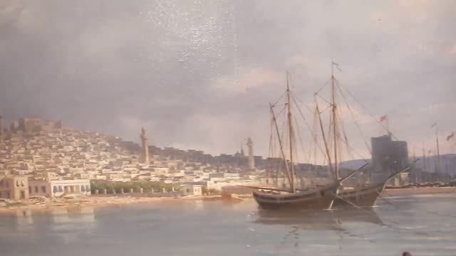"Вид Баку с моря", 1872. Картина Петра Верещагина смотреть онлайн