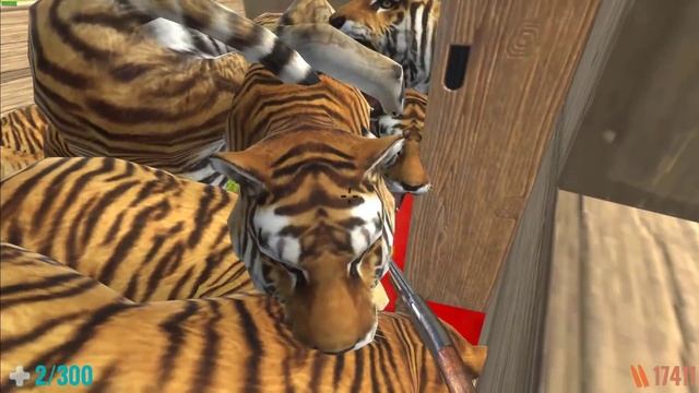 Survive with 120 Vicious Tigers. FPS Perspective! Animal Revolt Battle Simulator смотреть онлайн