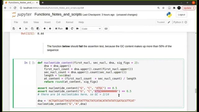 4.10. Implementing assertion tests for your funcion (Python) смотреть онлайн