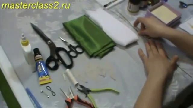 Мастер-класс Ирис. Часть 1. Мастер-класс цветы из ткани смотреть онлайн