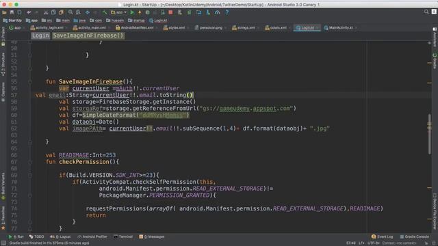3- Android Kotlin Twitter App: Load images to firebase смотреть онлайн