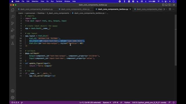 Python Plotly Dash Dashboards Core Components (Widgets) смотреть онлайн
