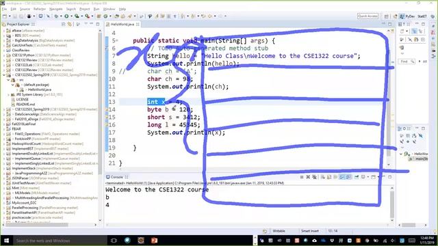 CSE1322S02L03 Primitive Data Types Discussed with Java Program смотреть онлайн