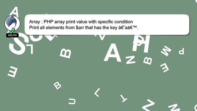 Array : PHP array print value with specific condition смотреть онлайн