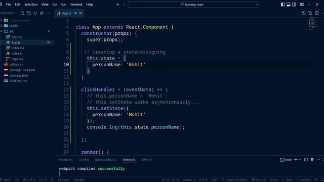 ReactJS - setState() - Maintaining state in Class based component || Hindi || Coding Scenes смотреть онлайн