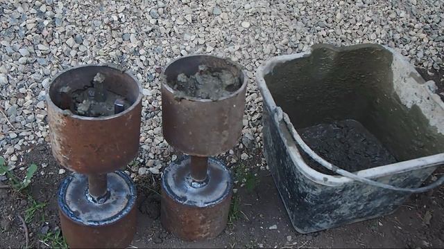 Как сделать гантели своими руками из бетона и стали смотреть онлайн