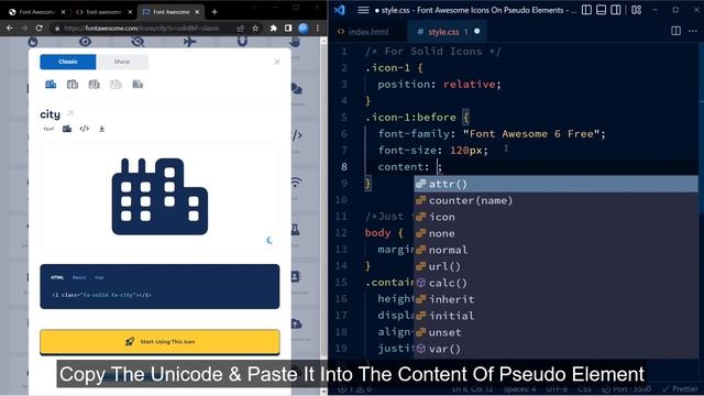How To Add Font Awesome Icons To Pseudo Elements смотреть онлайн